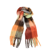 C.C Fall Winter Solid and Multicolored Woven Knit Scarf for Women