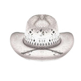 C.C Ombre Open Weave Cowbay Hat with Braided Trim