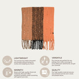 C.C Fall Winter Solid and Multicolored Woven Knit Scarf for Women