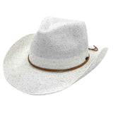 C.C Sparkly Sequin Cowboy Hat with Suede String Trim