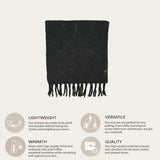 C.C Fall Winter Solid and Multicolored Woven Knit Scarf for Women