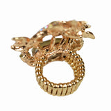 NYFASHION101 Women's Teardrop Stone Studs Fashion Stretch Ring