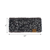 C.C Sequin Headwrap for Women - Stretchable Soft Warm Knit Winter Headband Ear Warmer (Hot Pink)