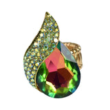 NYFASHION101 Women's Teardrop Stone Studs Fashion Stretch Ring