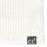 C.C Sequin Headwrap for Women - Stretchable Soft Warm Knit Winter Headband Ear Warmer (Hot Pink)