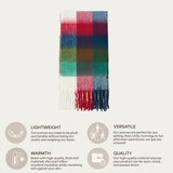 C.C Fall Winter Solid and Multicolored Woven Knit Scarf for Women