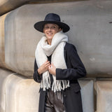 C.C Fall Winter Solid and Multicolored Woven Knit Scarf for Women