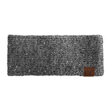 C.C Sequin Headwrap for Women - Stretchable Soft Warm Knit Winter Headband Ear Warmer (Hot Pink)