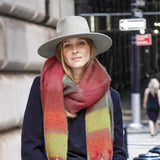 C.C Fall Winter Solid and Multicolored Woven Knit Scarf for Women