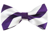 NYFASHION101 Men's College Stripe Adjustable Pre-Tied Bow Tie