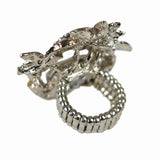 NYFASHION101 Women's Teardrop Stone Studs Fashion Stretch Ring