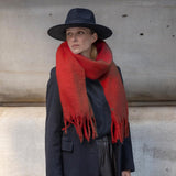 C.C Fall Winter Solid and Multicolored Woven Knit Scarf for Women