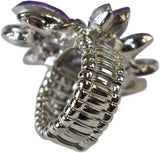 NYFASHION101 Women's Vine Marquis Stone Stud Fashion Stretch Ring