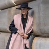 C.C Fall Winter Solid and Multicolored Woven Knit Scarf for Women