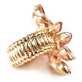 NYFASHION101 Women's Vine Marquis Stone Stud Fashion Stretch Ring
