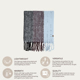 C.C Fall Winter Solid and Multicolored Woven Knit Scarf for Women