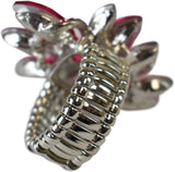 NYFASHION101 Women's Vine Marquis Stone Stud Fashion Stretch Ring