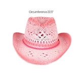 C.C Ombre Open Weave Cowbay Hat with Braided Trim