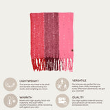 C.C Fall Winter Solid and Multicolored Woven Knit Scarf for Women