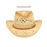 C.C Ombre Open Weave Cowbay Hat with Braided Trim