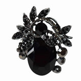 NYFASHION101 Women's Teardrop Stone Studs Fashion Stretch Ring