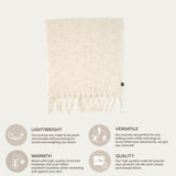 C.C Fall Winter Solid and Multicolored Woven Knit Scarf for Women