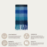 C.C Fall Winter Solid and Multicolored Woven Knit Scarf for Women