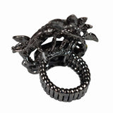 NYFASHION101 Women's Teardrop Stone Studs Fashion Stretch Ring