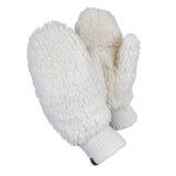 C.C Women's Faux Fur Wrist Length Fingerless Sherpa Lined Convertible Mittens Gloves