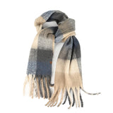 C.C Fall Winter Solid and Multicolored Woven Knit Scarf for Women