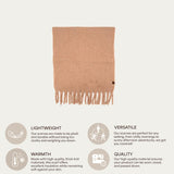 C.C Fall Winter Solid and Multicolored Woven Knit Scarf for Women