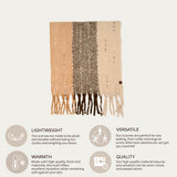C.C Fall Winter Solid and Multicolored Woven Knit Scarf for Women
