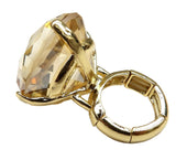 NYFASHION101 Women's Extra Big Rhinestone Fashion Stretch Ring
