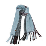 C.C Fall Winter Solid and Multicolored Woven Knit Scarf for Women