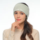 C.C Sequin Headwrap for Women - Stretchable Soft Warm Knit Winter Headband Ear Warmer (Hot Pink)