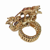NYFASHION101 Women's Teardrop Stone Studs Fashion Stretch Ring