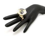 NYFASHION101 Women's Extra Big Rhinestone Fashion Stretch Ring