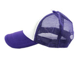NYFASHION101 Blank Mesh Adjustable Snapback Cotton 6-Panel Trucker Hat Cap