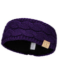 C.C Children's Kids' Winter Warm Cable Knit Fuzzy Lined Ear Warmer Headband