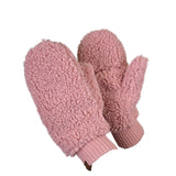 C.C Women's Faux Fur Wrist Length Fingerless Sherpa Lined Convertible Mittens Gloves