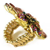 NYFASHION101 Women's Vine Marquis Stone Stud Fashion Stretch Ring