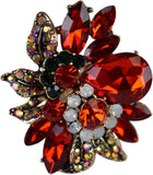 NYFASHION101 Women's Vine Marquis Stone Stud Fashion Stretch Ring
