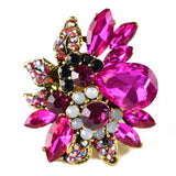 NYFASHION101 Women's Vine Marquis Stone Stud Fashion Stretch Ring