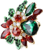 NYFASHION101 Women's Vine Marquis Stone Stud Fashion Stretch Ring