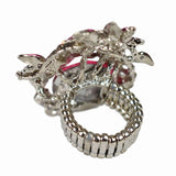 NYFASHION101 Women's Teardrop Stone Studs Fashion Stretch Ring