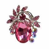 NYFASHION101 Women's Teardrop Stone Studs Fashion Stretch Ring