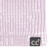 C.C Sequin Headwrap for Women - Stretchable Soft Warm Knit Winter Headband Ear Warmer (Hot Pink)