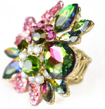 NYFASHION101 Women's Vine Marquis Stone Stud Fashion Stretch Ring