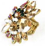 NYFASHION101 Women's Vine Marquis Stone Stud Fashion Stretch Ring