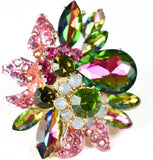 NYFASHION101 Women's Vine Marquis Stone Stud Fashion Stretch Ring